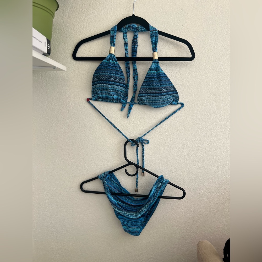 Blue Two Piece Bikini Set